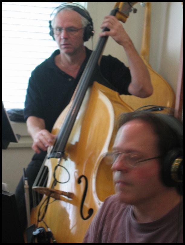 Guy recording with Steven Schoenberg
